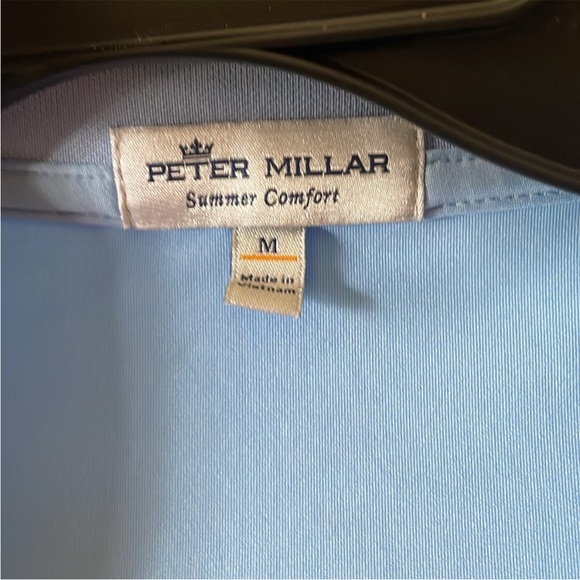 Peter MILLAR  blue Solid color Polo med - Picture 2 of 4